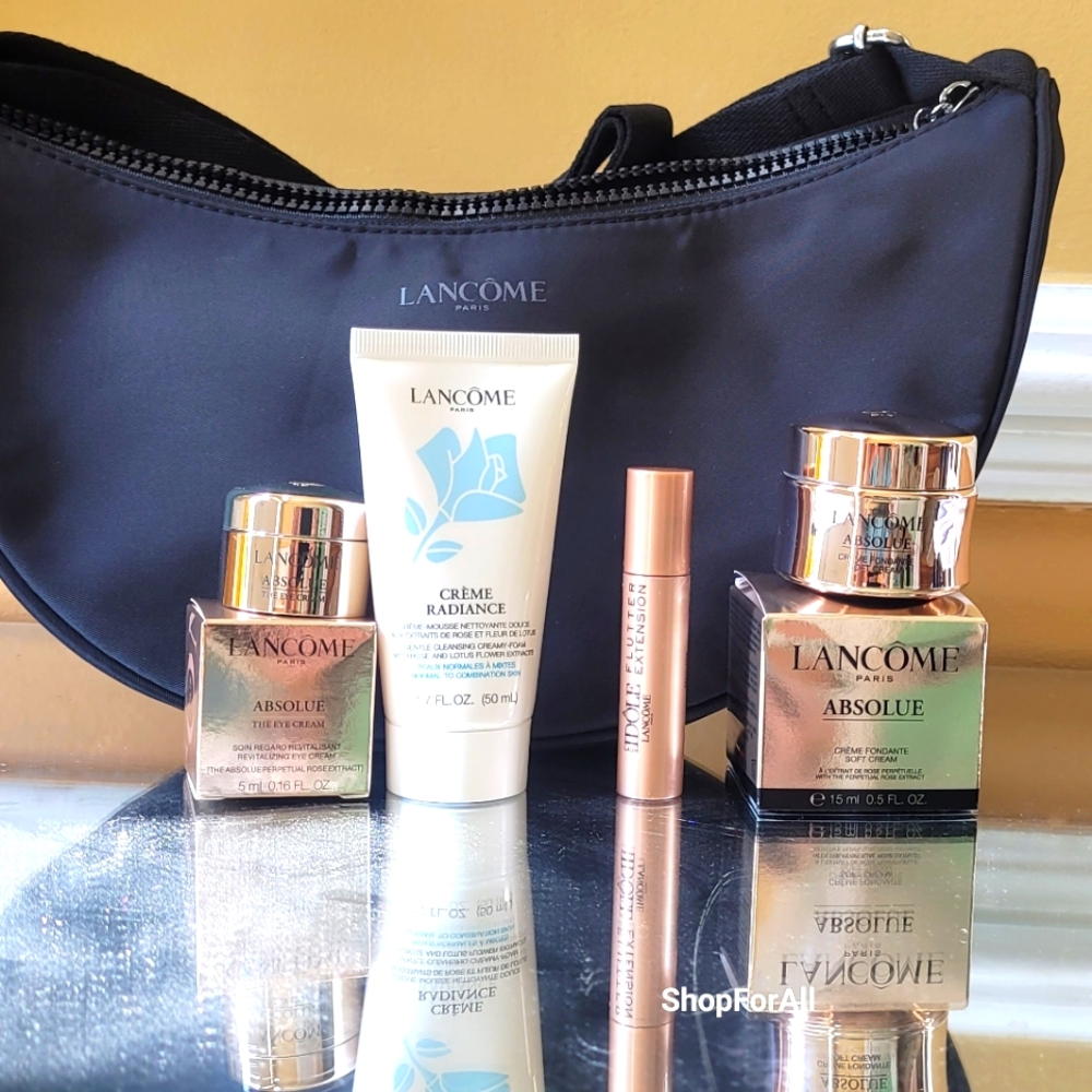 Lancôme Renergie Lifting & Firming 5 Piece Skincare & Makeup Set with Black Bag